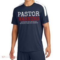 Pastor Warning Church Religious Faith Jesus Funny Christian Sport-Tek Competitor United Soccer Jersey thumb 0