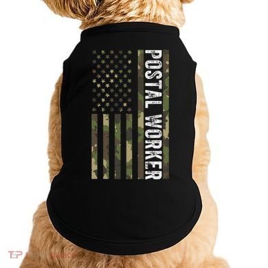Postal Worker Camouflage American Flag Us Postal Service Doggie Tank