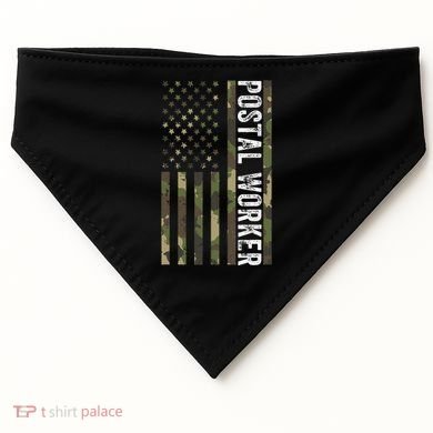 Postal Worker Camouflage American Flag Us Postal Service USA-Made Doggie Bandana