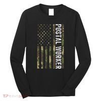 Postal Worker Camouflage American Flag Us Postal Service Long Sleeve Shirt thumb 0