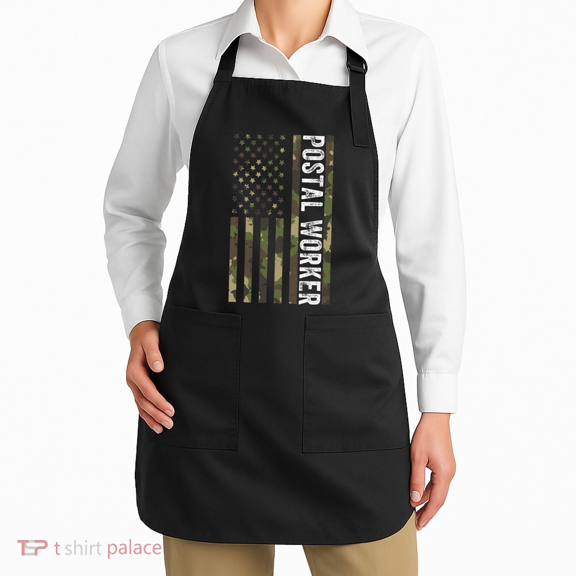 Postal Worker Camouflage American Flag Us Postal Service Apron