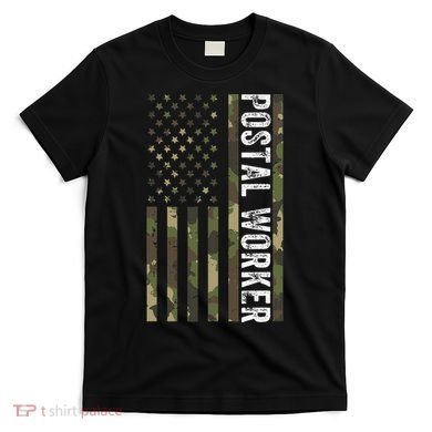 Postal Worker Camouflage American Flag Us Postal Service T-Shirt