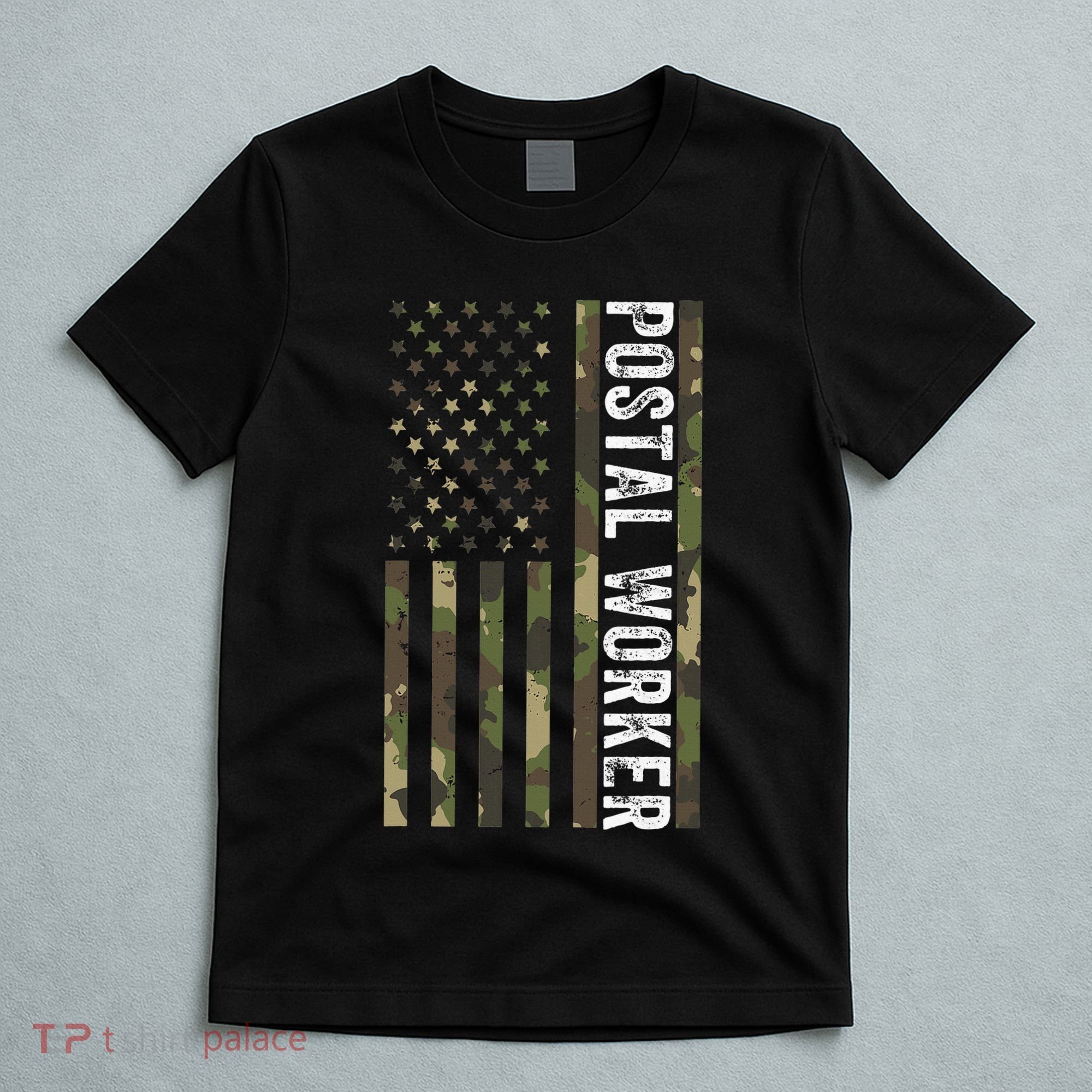 Postal Worker Camouflage American Flag Us Postal Service T-Shirt