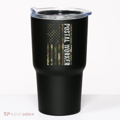 Postal Worker Camouflage American Flag Us Postal Service Tumbler