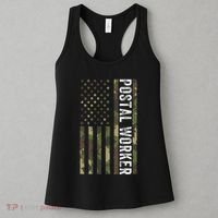 Postal Worker Camouflage American Flag Us Postal Service Women's Tank Top thumb 3