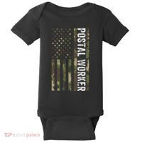 Postal Worker Camouflage American Flag Us Postal Service Baby Bodysuit thumb 0