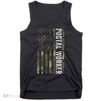 Postal Worker Camouflage American Flag Us Postal Service Tank Top thumb 0