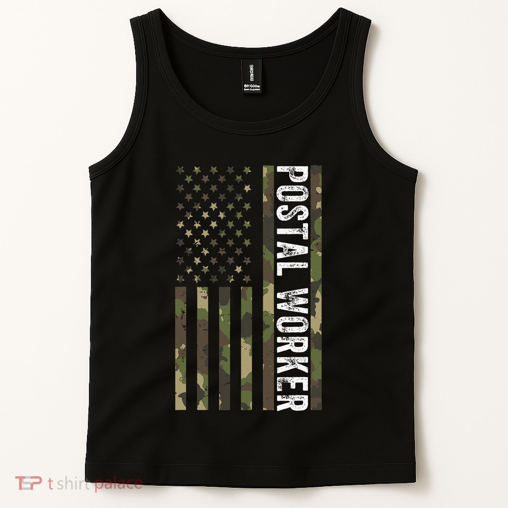 Postal Worker Camouflage American Flag Us Postal Service Tank Top