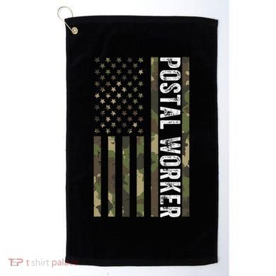 Postal Worker Camouflage American Flag Us Postal Service Golf Towel