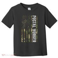 Postal Worker Camouflage American Flag Us Postal Service Toddler T-Shirt thumb 0