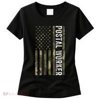 Postal Worker Camouflage American Flag Us Postal Service Women's T-Shirt thumb 0