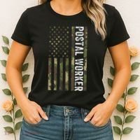 Postal Worker Camouflage American Flag Us Postal Service Women's T-Shirt thumb 2