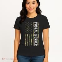 Postal Worker Camouflage American Flag Us Postal Service Women's T-Shirt thumb 4