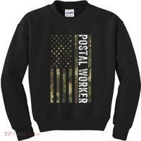 Postal Worker Camouflage American Flag Us Postal Service Kids Sweatshirt thumb 0