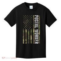 Postal Worker Camouflage American Flag Us Postal Service Kids T-Shirt thumb 0