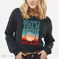 Planets We don't talk about pluto Cropped Pullover Crew thumb 2