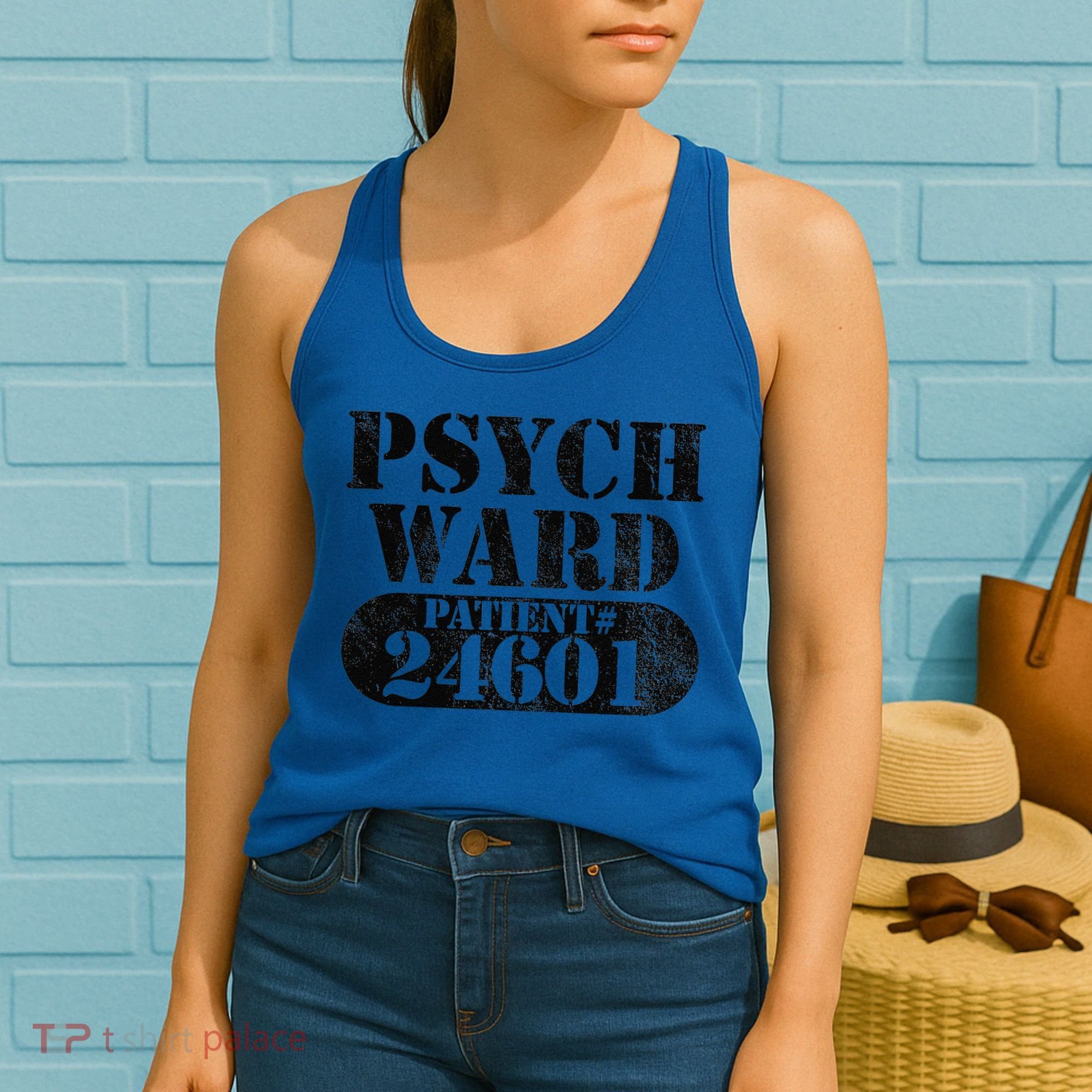Psych Ward Escaped Funnytal Patient Halloween Costume Women's Tank Top
