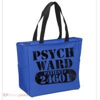 Psych Ward Escaped Funnytal Patient Halloween Costume Tote Bag thumb 2