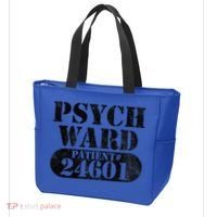 Psych Ward Escaped Funnytal Patient Halloween Costume Tote Bag thumb 3