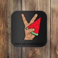 Palestine Watermelon Flag Support Gaza & Freedom! Coaster thumb 0