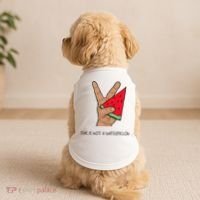 Palestine Watermelon Flag Support Gaza & Freedom! Doggie Tank thumb 2