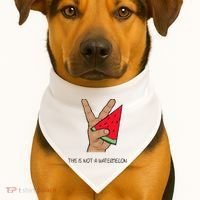 Palestine Watermelon Flag Support Gaza & Freedom! USA-Made Doggie Bandana thumb 1