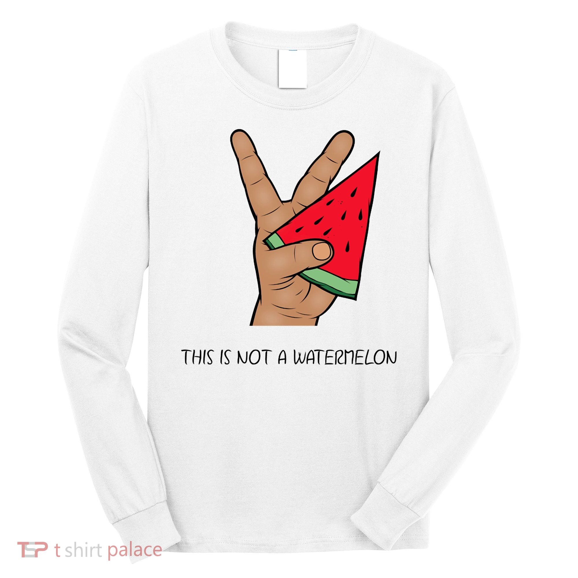 Palestine Watermelon Flag Support Gaza & Freedom! Long Sleeve Shirt