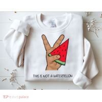 Palestine Watermelon Flag Support Gaza & Freedom! Sweatshirt thumb 2