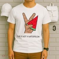 Palestine Watermelon Flag Support Gaza & Freedom! T-Shirt thumb 6