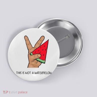 Palestine Watermelon Flag Support Gaza & Freedom! Button