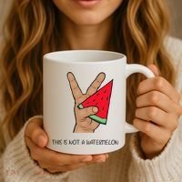 Palestine Watermelon Flag Support Gaza & Freedom! Coffee Mug thumb 3