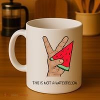Palestine Watermelon Flag Support Gaza & Freedom! Coffee Mug thumb 4