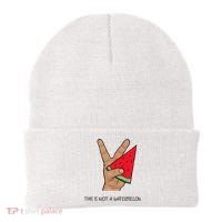 Palestine Watermelon Flag Support Gaza & Freedom! Beanie thumb 0