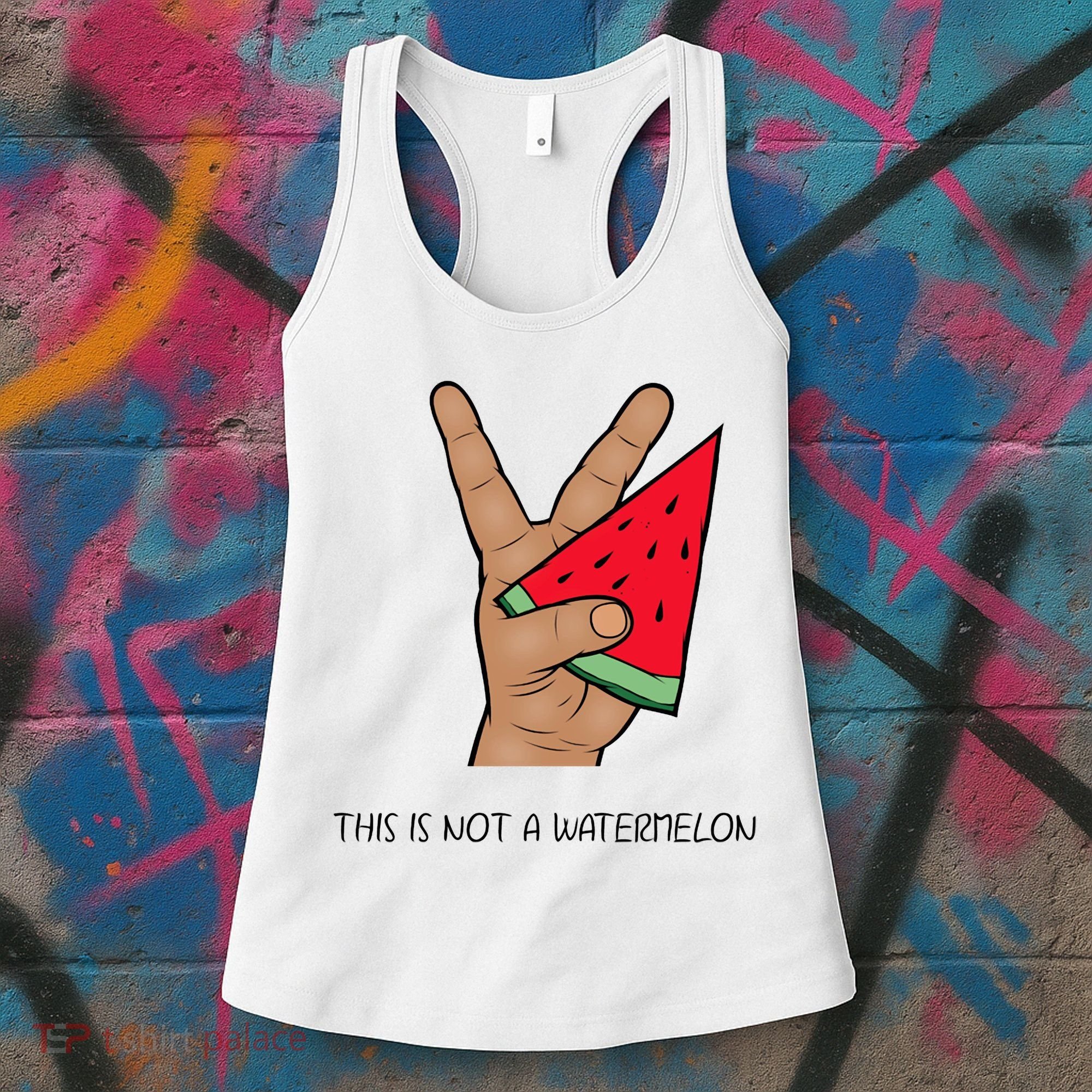 Palestine Watermelon Flag Support Gaza & Freedom! Women's Tank Top