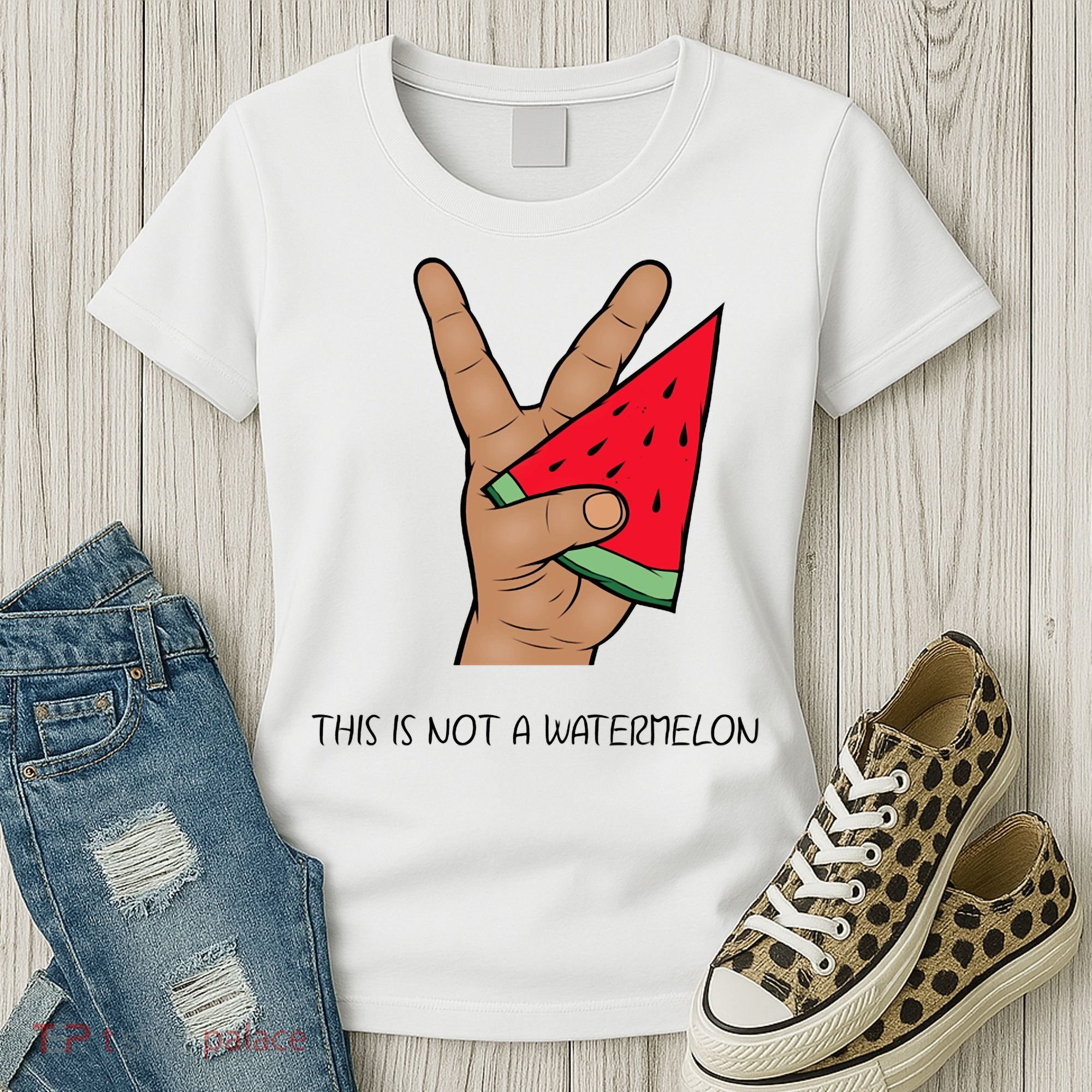 Palestine Watermelon Flag Support Gaza & Freedom! Women's T-Shirt