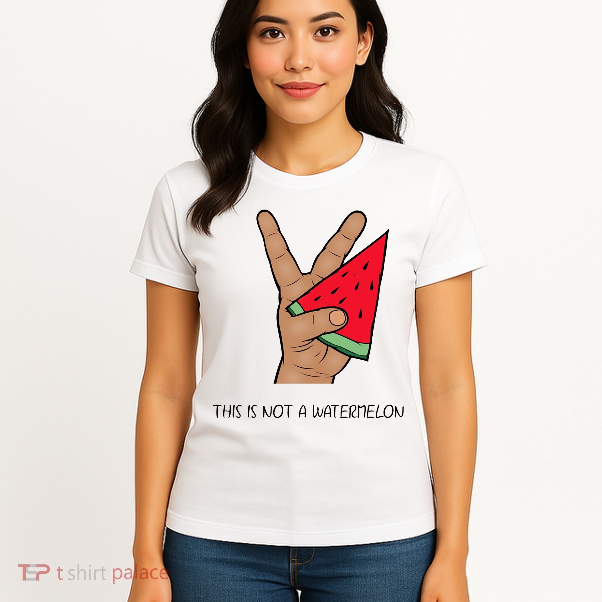 Palestine Watermelon Flag Support Gaza & Freedom! Women's T-Shirt