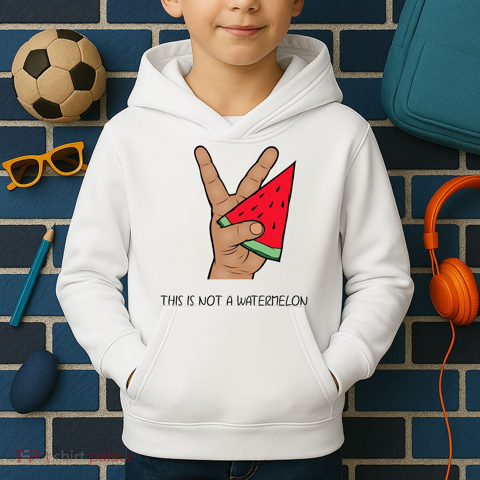Palestine Watermelon Flag Support Gaza & Freedom! Kids Hoodie