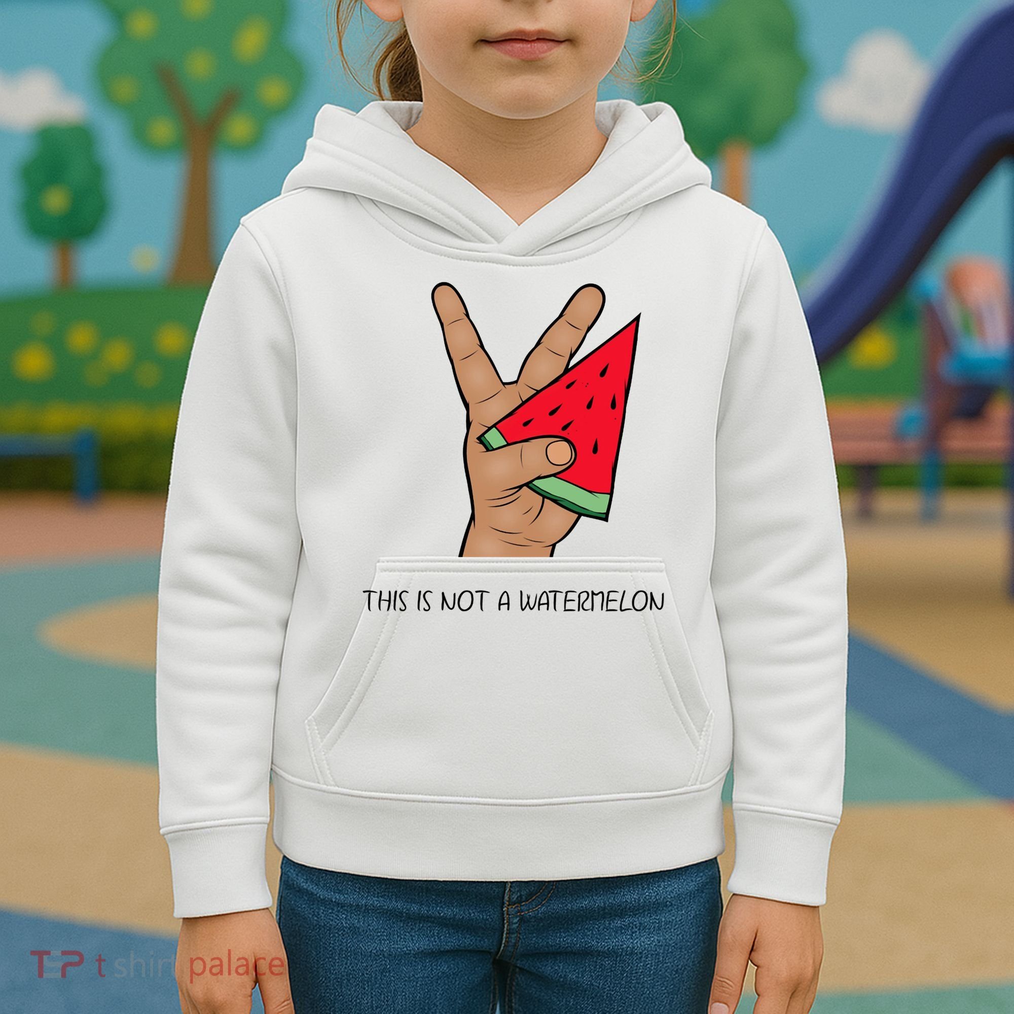Palestine Watermelon Flag Support Gaza & Freedom! Kids Hoodie