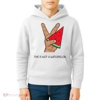 Palestine Watermelon Flag Support Gaza & Freedom! Kids Hoodie thumb 4