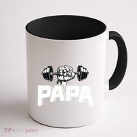Papa Weightlifting FatherS Day Fitness Dad Meaningful Gift Coffee Mug thumb 1