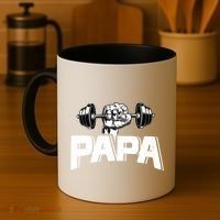 Papa Weightlifting FatherS Day Fitness Dad Meaningful Gift Coffee Mug thumb 4