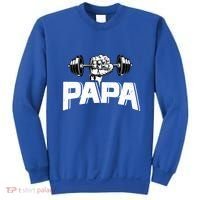 Papa Weightlifting FatherS Day Fitness Dad Meaningful Gift Sweatshirt thumb 0