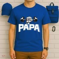 Papa Weightlifting FatherS Day Fitness Dad Meaningful Gift T-Shirt thumb 6