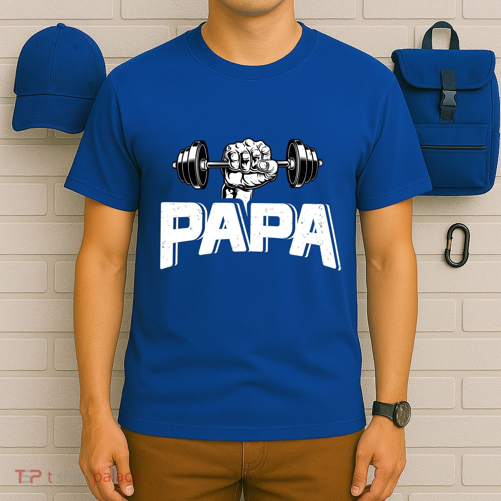 Papa Weightlifting FatherS Day Fitness Dad Meaningful Gift T-Shirt