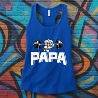 Papa Weightlifting FatherS Day Fitness Dad Meaningful Gift Women's Tank Top thumb 3