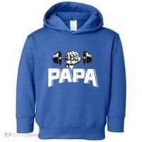 Papa Weightlifting FatherS Day Fitness Dad Meaningful Gift Toddler Hoodie thumb 0
