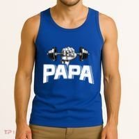 Papa Weightlifting FatherS Day Fitness Dad Meaningful Gift Tank Top thumb 3