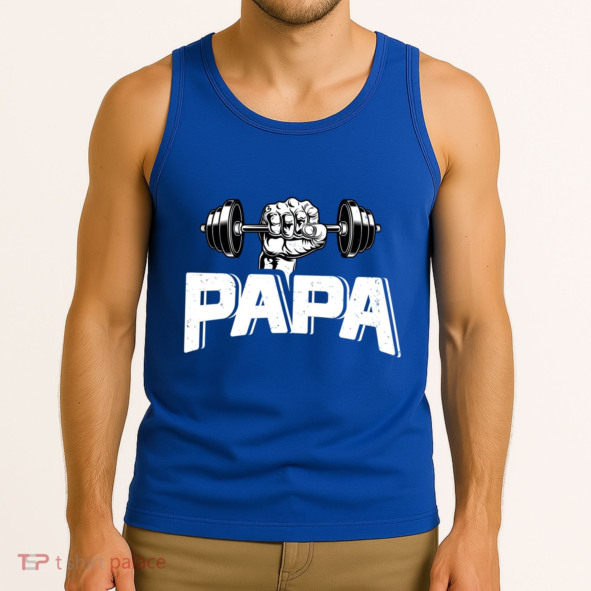 Papa Weightlifting FatherS Day Fitness Dad Meaningful Gift Tank Top