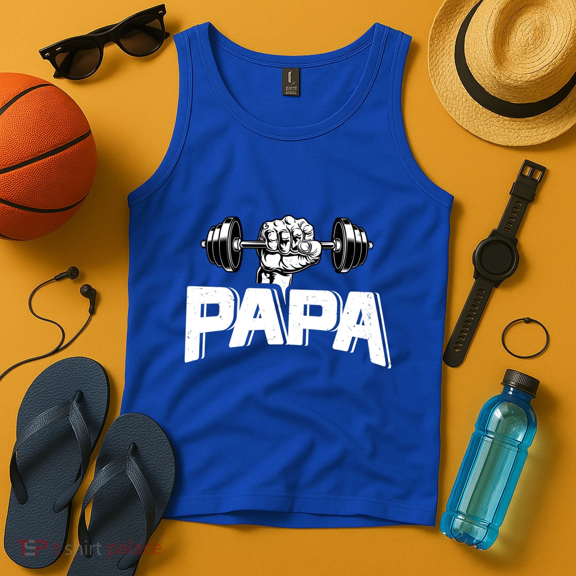 Papa Weightlifting FatherS Day Fitness Dad Meaningful Gift Tank Top