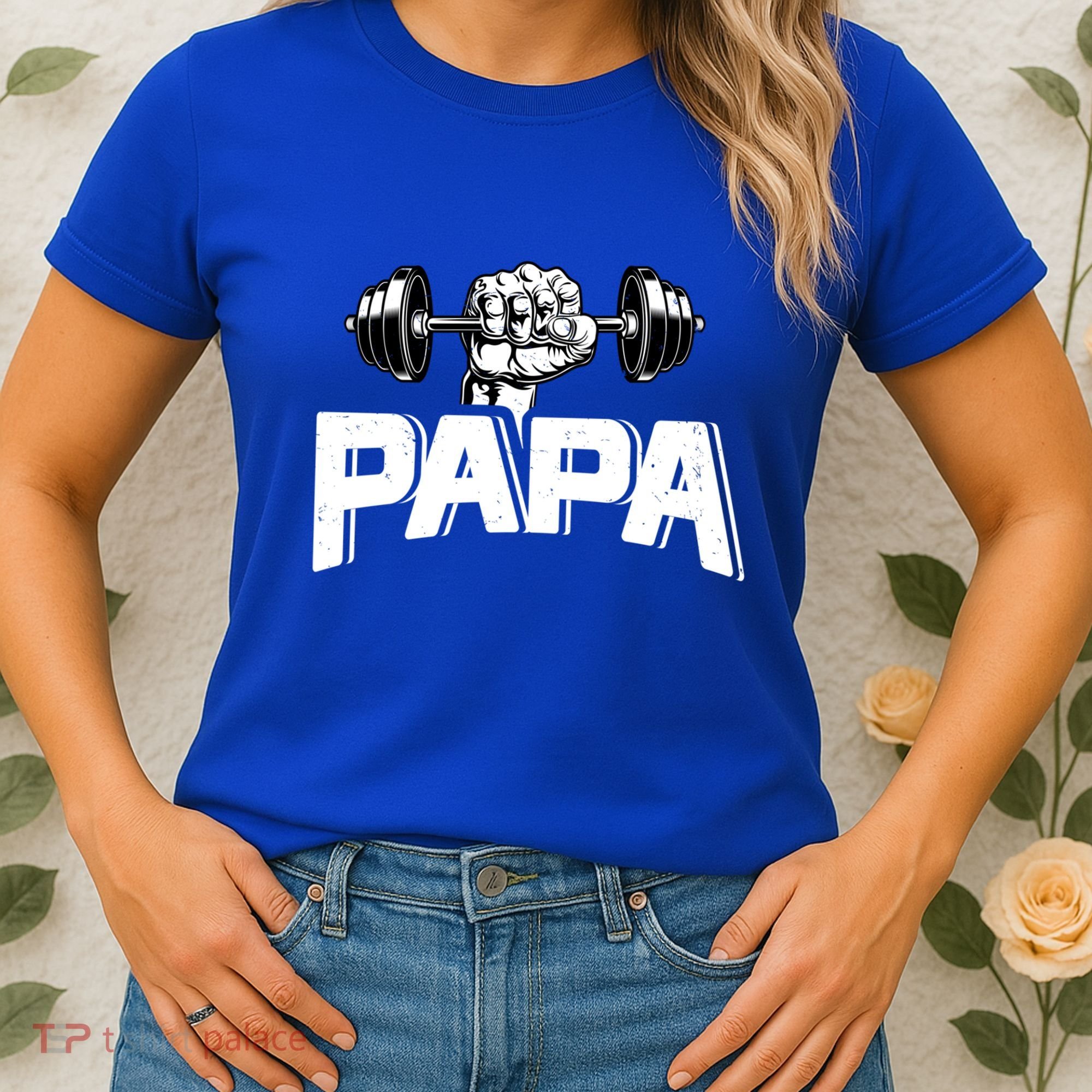 Papa Weightlifting FatherS Day Fitness Dad Meaningful Gift Women's T-Shirt